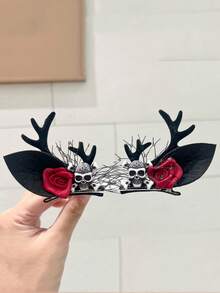 2pcs New Halloween Hair Clip, Pumpkin Ghost Skull Hair Accessory, Ghost Festival Party Dress, Headwear Hair Clip Suitable For Parties, Dances, Halloween Use Witch