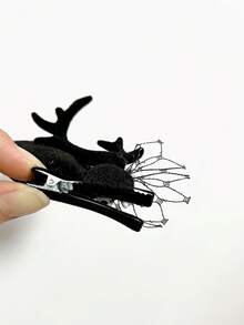 2pcs New Halloween Hair Clip, Pumpkin Ghost Skull Hair Accessory, Ghost Festival Party Dress, Headwear Hair Clip Suitable For Parties, Dances, Halloween Use Witch