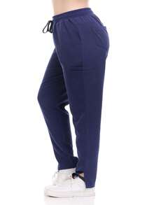 Women's Premium Scrub Pants , Soft Touch, Breathable, SPA,4-Way Stretch,Wrinkle-Resistant, Multiple Colors - 藏蓝色 - 查看 3