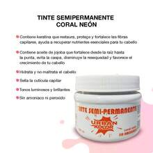 Tinte Fantasía Semipermanente Urban Kolor Sin Amoníaco Coral Neon