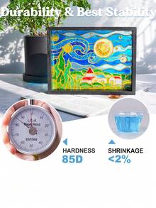 带灯 UV 树脂套件大尺寸 - 100/200/300g 升级硬质水晶透明 UV 树脂套件，UV 灯，带灯 UV 树脂用于工艺珠宝制作 - UV Resin Kits - 查看 9