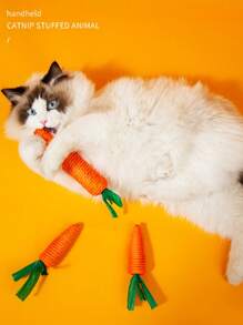 Cat Interactive Toys - Self Playing Meowing Biting Cat Toys - Orange - View 1