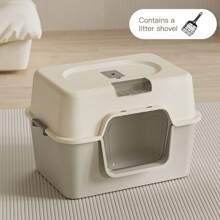 Super Large Fully Enclosed Litter Box, Anti-Splash, Odor Control Cat Litter Tray - Multicolor - View 15