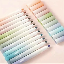 モランディ色ハイライターペンセット 柔らかい頭部、ノートテイキングに、目に優しい