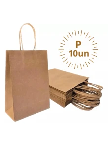 Kraft Paper Bag P - 10 Units - Màu be - Xem 3