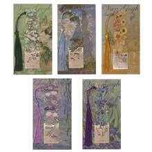 1pc Oil Painting Style Metal Tassel Bookmark For Books And Planner Back To School - Multicolor - View 7