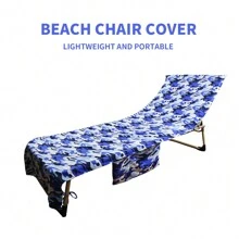 HiTurbo 1pc Portable Beach Chair Cover, Lightweight And Quick Drying Pool Chair Cover For Sunbathing, Garden, Beach And Hotel - Comfortable And Lightweight, Not Easy To Slip Off Summer Travel, Vacation Holiday Beach Essentials