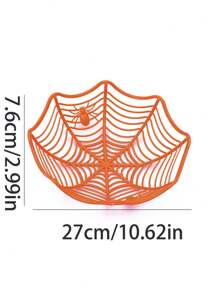 1pc Halloween Spider Decor Fruit Basket, Candy Holder Decorative Basket Home Room Decoration Halloween Party Christmas Gift