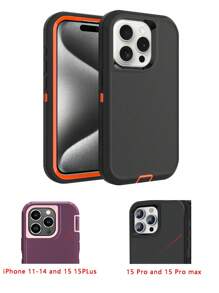 Funda protectora para teléfono a prueba de caídas, golpes y abrasión, de Body completo, resistente, con protección en tres partes compatible con iPhone, Galaxy, HONOR, REDMi, a prueba de agua y resistente a los arañazos