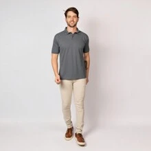 Men's Polo Shirt Wholesale Collar Uniform Embroider Green Flag - Xám - Xem 5