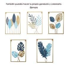 1 Pieza Decoración De Pared Colgante De Hojas De Metal Nórdico, Escultura De Pared De Hoja Nórdica Decoración Colgante De, Colgador de pared de hierro con forma de planta de la jungla creativa Mural Colgante De Pared De Hojas De Ginkgo, Hojas De Palma Y Arce Para Decoración Del Hogar De La Sala De Estar Y Dormitorio(40*60cm) - Hoja verde - Ver 7