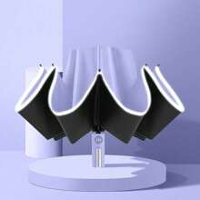 Fully Automatic Umbrella High Quality Inverted Umbrella Sun And Rain Protection In Reinforced Vinyl With 10 Supports - Màu Lilac Tím - Xem 1