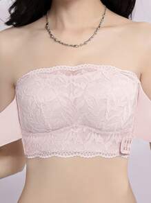 Front Closure Lace Wireless Bra, Comfortable Seamless Push Up Bra, Full Coverage Breathable Bra, Lingerie