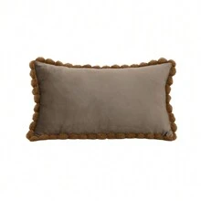 1 件仿兔毛装饰枕套，毛绒天鹅绒方形靠垫套，适用于沙发、客厅装饰（无枕芯） - 彩色 - 查看 46