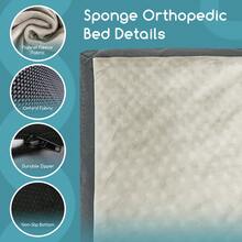Nobleza Small Dog Bed Washable Orthopedic Dog Beds Sponge Dog Crate Mattress Soft Puppy Bed With Removable Zip Cover Flat Dog Bed Pet Bed For Cat Kitten, Grey. - Grey - View 3
