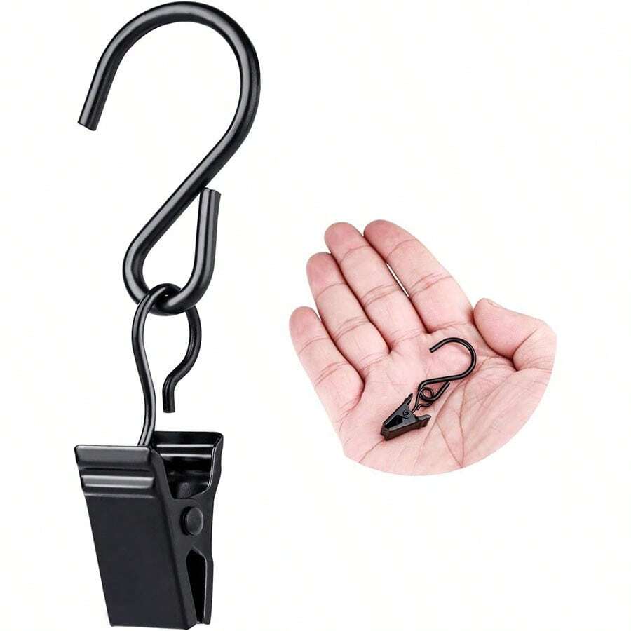 10pcs Outdoor String Light Clips - Christmas Light Clips Hanging Hooks-Heavy Duty Metal Camper Awning String Party Light Hook - Holiday Light Clips Hangers Canopy Tent RV Xmas Decor Clamps - Multicolor - View 1
