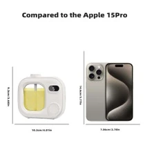 1 件可充电超声波香薰机、加湿器、空气清新剂、空气净化器、除臭剂、智能数字显示屏、5 种可调模式、桌面或壁挂式 - 白色 - 查看 4