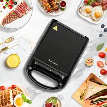 3-In-1 Family Toastie Maker Sandwich Toaster, 4 Slice Waffle Maker Panini Press Deep Filled Removable Plates With Non-Stick Coating, 1200W, Auto Temperature Control - Bruno - UK Plug(220-240V) - View 7