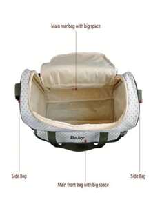 Polka Dot Pattern Diaper Bag 5 Pieces - 淺藍色 - 查看 9