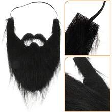 Black Fake Beard Costume Accessory For Stage Performance, Cosplay And Fun - Black - View 3