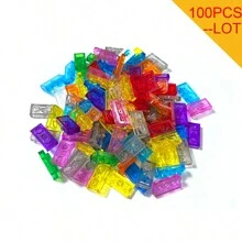 100 件/批 1x2 板 1x2 透明积木 MOC 零件玩具适用于像素艺术兼容 3023 和 3069 混合颜色房间装饰 - 彩色 - 查看 9