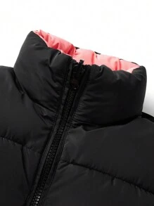 Kurtka przeciwdeszczowa Tween Girl Reversible Lightweight, krótka, z długim rękawem, zimowa