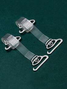 4pcs Women's Transparent Concealable Anti-Slip Bra Straps, Spaghetti Straps Underwear Accessory - Clear - View 5