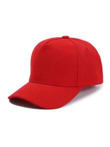 1pc 5-Panel Solid Baseball Cap, Outdoor Adjustable Sun Protection Casual Hat For Spring Autumn Travel Beach Holiday, Y2K Style For Young Adults - Baseball Cap - View 5