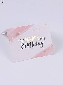 10 PCS Foil Greeting Cards, Personalized Birthday Gift Cards, Birthday Cake Wishes Cards, Birthday Folded Greeting Cards Pieces, Simple Little Fresh Cards, Gifts Flower Shop, Wishes Birthday Cards For Friends And Family., Back To School Valentine Day