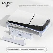 Aolion Compatible With Slim Console Holder Horizontal Bracket Stand Base Stand For Playstation 5 Disc & Digital Editions Accessories - White - View 9