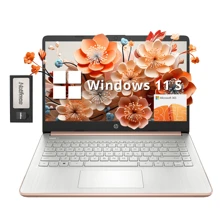 HP Stream 14" HD BrightView Laptop, Intel Celeron N4120, Up To 16GB RAM, 288GB Storage (128GB EMMC + 160GB Docking Station Set), Intel UHD Graphics, 720p Webcam, Wi-Fi, 1 Year Office 365, Win 11 S - 金色 - 查看 1