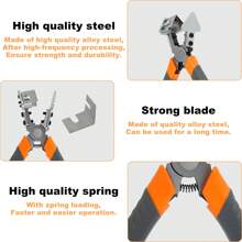 Thép hợp kim cắt hình chữ V Kéo dải cao su 90 ° Cắt góc phải chắc chắn Kìm cắt chữ V bền Cửa sổ Dây cao su Kéo cắt miter có cờ lê cho cửa sổ - trái cam - Xem 5