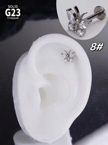 1 件时尚钛金属唇钉内螺纹耳钉樱桃叶天鹅蝴蝶 5A 氧化锆石 G23 植入级唇钉心形耳环鼻环鼻中隔珠宝蜘蛛闪电蝙蝠车耳环铰链鼻中隔环蝙蝠眼海螺耳屏耳环唇钉梦露唇环唇钉顶部螺丝平背耳环耳钉海螺唇钉梦露美杜莎唇鼻穿孔女士男士日常佩戴圣诞节和万圣节礼物情人节、妈妈、母亲、母亲节、礼物