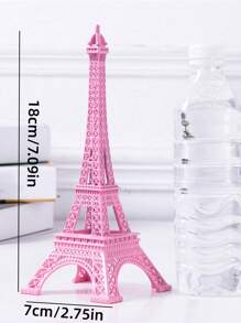 1 bức tượng trang trí tháp Eiffel màu hồng với vật liệu kim loại tông vàng cho bữa tiệc theo chủ đề tháp Eiffel ở Paris làm quà tặng tốt nhất - Hồng - Xem 11
