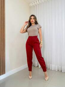 Slouchy Tailleur Mode Social Tailoring Pants - Redwood - View 4