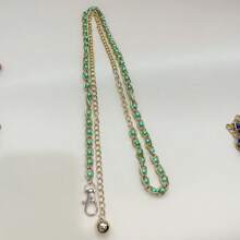 1pc Women's Fashion Woven Faux Pearl Waist Chain, Belly Dance Costume Decor Skinny Waist Belt
