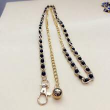 1pc Women's Fashion Woven Faux Pearl Waist Chain, Belly Dance Costume Decor Skinny Waist Belt