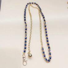 1pc Women's Fashion Woven Faux Pearl Waist Chain, Belly Dance Costume Decor Skinny Waist Belt