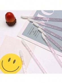 100pcs Disposable Eyelash Brush & Lip Brush, Lipstick And Lip Gloss Applicator Suitable For Eyebrow And Eyelash Extension Makeup Kit,Makeup,Cheap,Room Decor,Vanity,Travel,Bedroom,Makeup Accessories