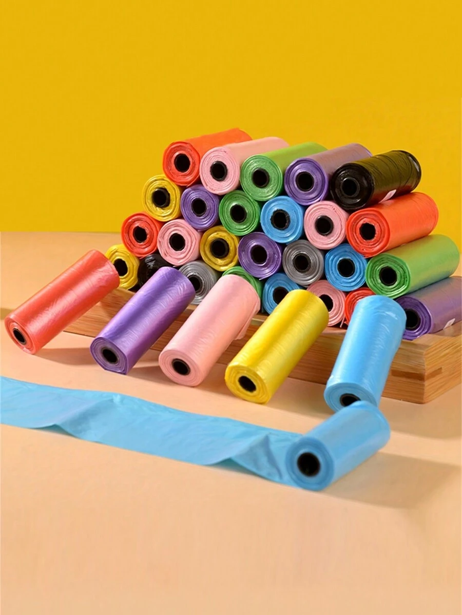 Pet Waste Poop Bags, Plastic Garbage Bag Refill For Cleanup Scooper, Mini Disposable Poop Bags, Free Shipping - Multicolor - View 1