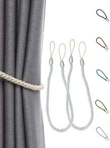 2pcs Woven Curtain Tie Backs, Window Curtain Tiebacks For Home Decor Gifts Birthday Graduation