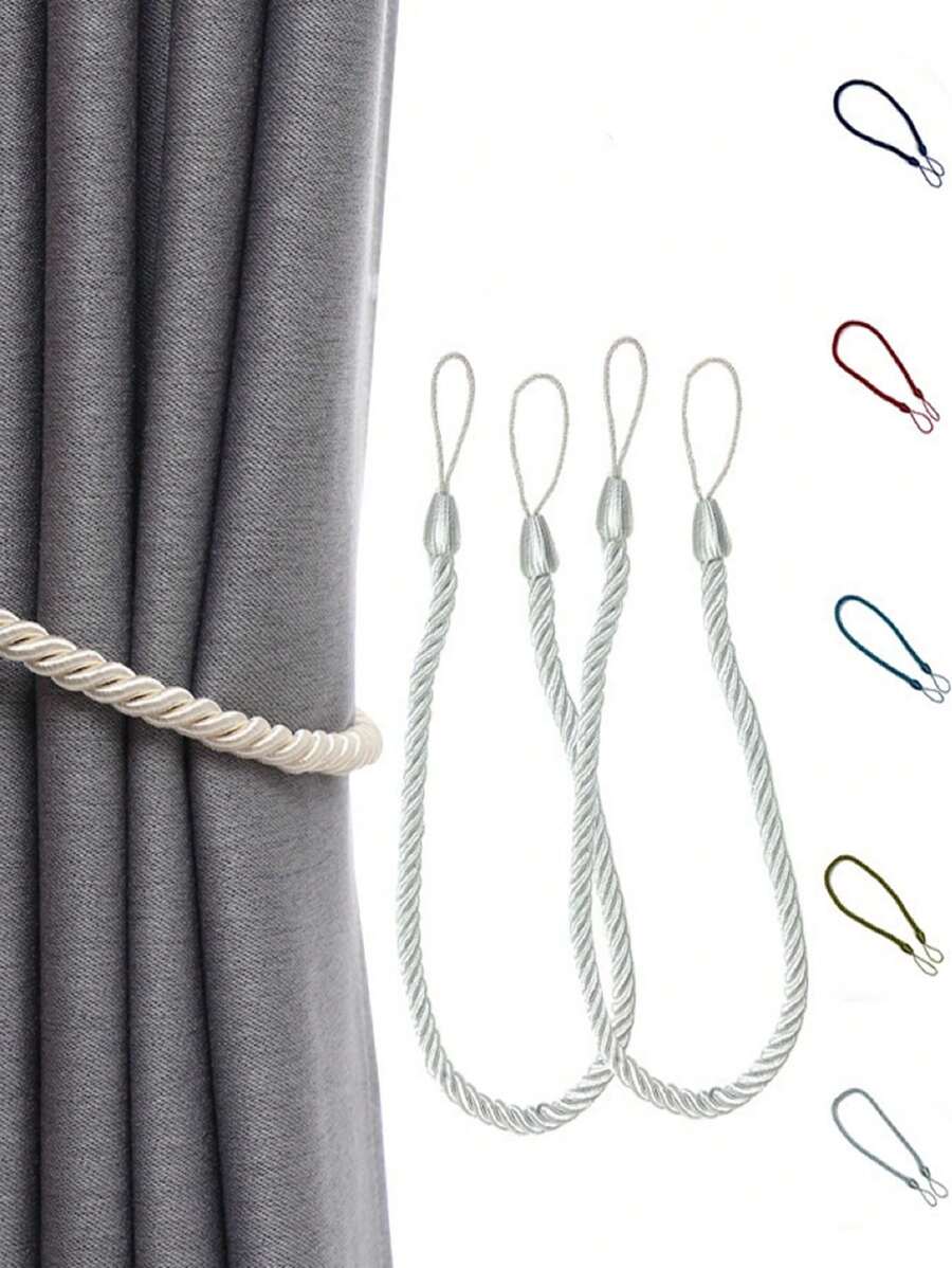 2pcs Woven Curtain Tie Backs, Window Curtain Tiebacks For Home Decor Gifts Birthday Graduation