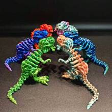 1 件 3D 打印霸王龙（可活动关节/可拆卸头骨）、恐龙骨架桌上玩具、彩色/全息时尚工艺桌上装饰、送给朋友/同事的小礼物 - 3D列印霸王龍 - 查看 8