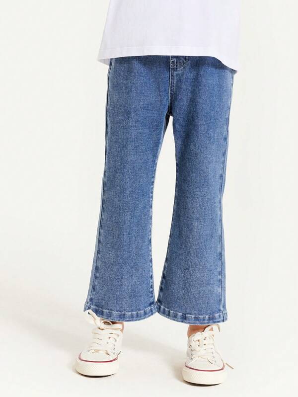 mini bala Kleinkind Mädchen Jeans, weiche dehnbare Hosen für den Sommer