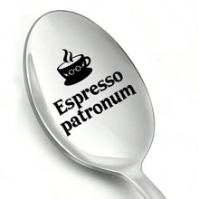1pc, Espresso Patronum Spoon, Stamped Silverware, Gift Idea For Coffee Lover, Funny Spoon Funny Gifts Spoon For Birthday, Party Spoon ,Kitchen,Christmas Gift