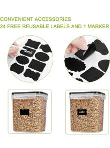 Contenedores Para Cocina Con Tapa Hermética Set De 7 - transparente - Ver 5