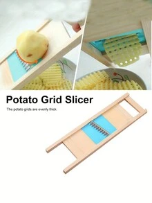 Stainless Steel Potato Lattice Maker - Perfect Wavy Slices For French Fries & Salads, Kitchen Gadget - Multicolor - View 1