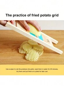 Stainless Steel Potato Lattice Maker - Perfect Wavy Slices For French Fries & Salads, Kitchen Gadget - Multicolor - View 5
