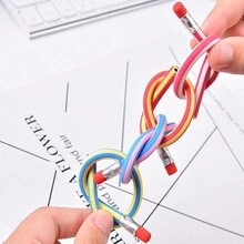 5pcs Flexible Soft Pencils, Unbreakable Pencils, Bendable Soft Pencils, Magic Bend Pencils, Suitable For Children School & Entertainment - Multicolor - View 10