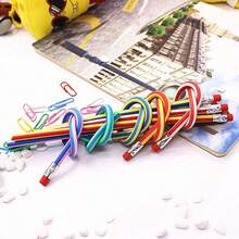 5pcs Flexible Soft Pencils, Unbreakable Pencils, Bendable Soft Pencils, Magic Bend Pencils, Suitable For Children School & Entertainment - Multicolor - View 3